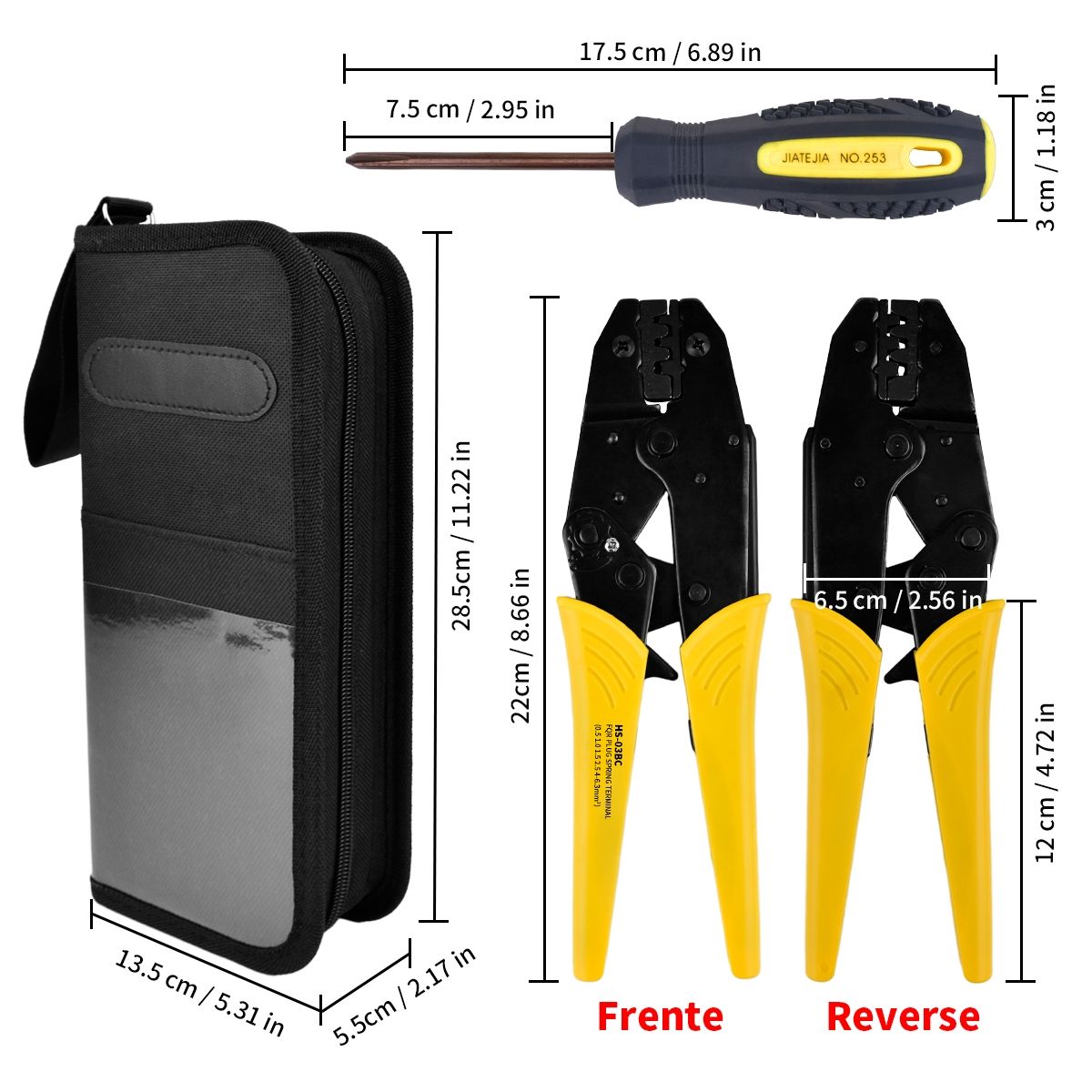 AIZO - Kit Pinzas Ponchadoras Con Destornillador