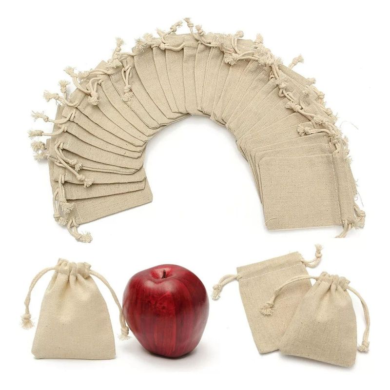 KUANGYE - Pack 60 Bolsas De Tela Para Souvenir 8x10cm