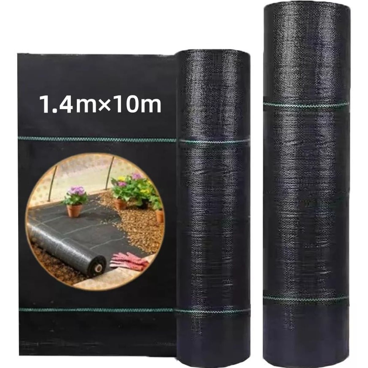 KUANGYE - Ground Cover O Malla Antimaleza Cubresuelo 140cm Ancho X 10m Largo-