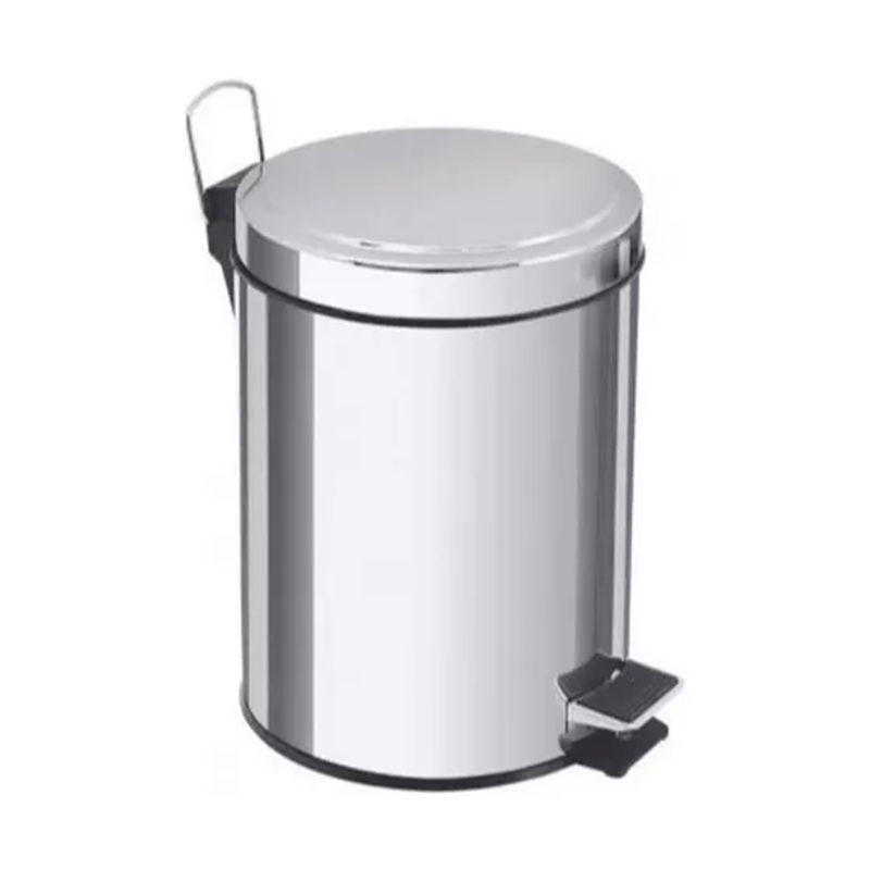 GENERICO - Basurero Papelero Pedal 3 Lts Acero Inoxidable
