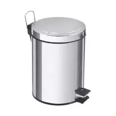 GENERICO - Basurero Papelero Pedal 3 Lts Acero Inoxidable