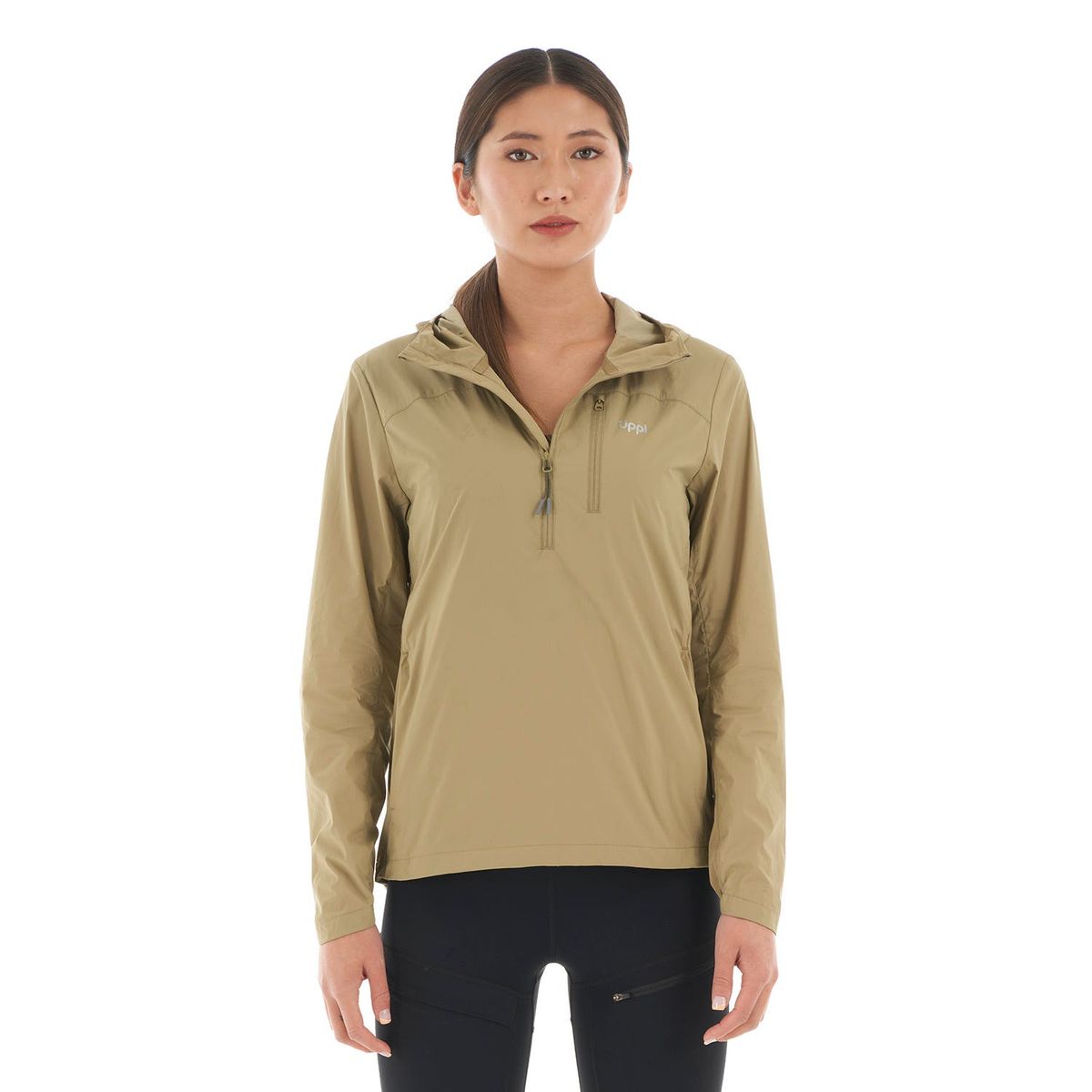 LIPPI - Chaqueta Mujer Spry WindBreaker 14 Zip Hoody Jacket Oliva Lippi