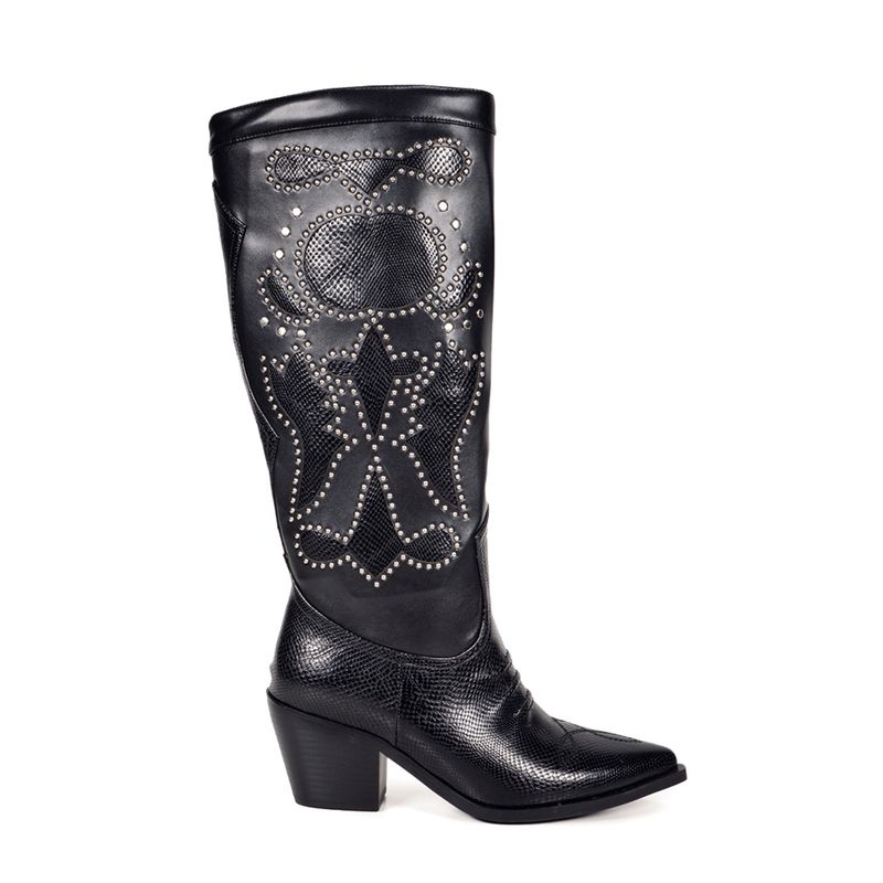 EDA MANZINI - Bota Nabila Negro tachas EDA MANZINI.