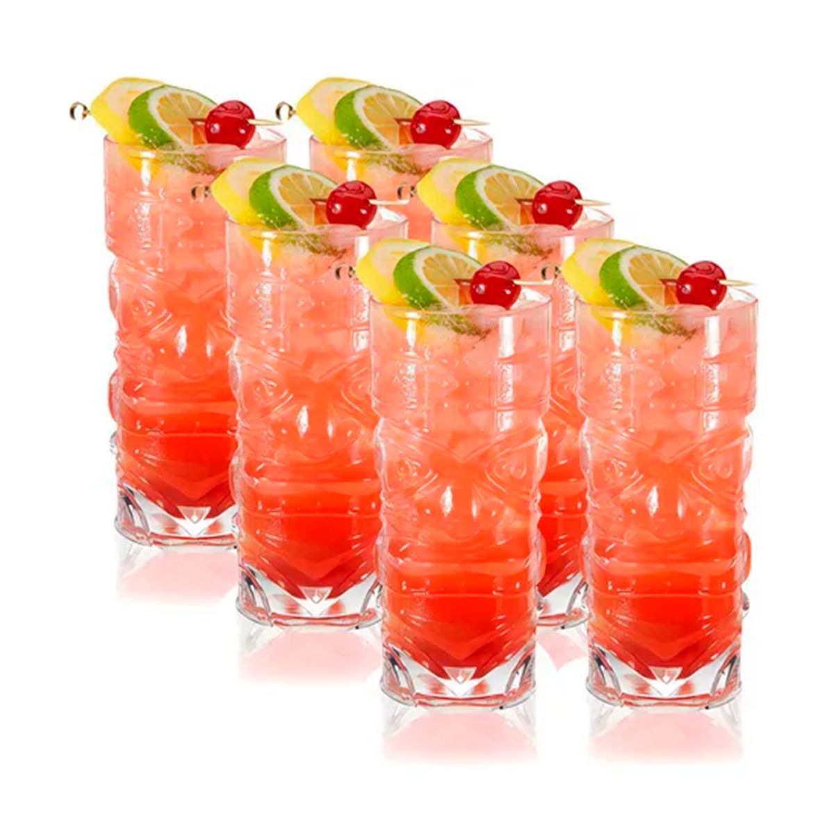 GENERICO - Vaso Tiki Set De 6 Unidades 420ml