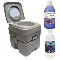 Baño Quimico Portatil 20 Litros Inodoro +2 Liquidos Limpieza