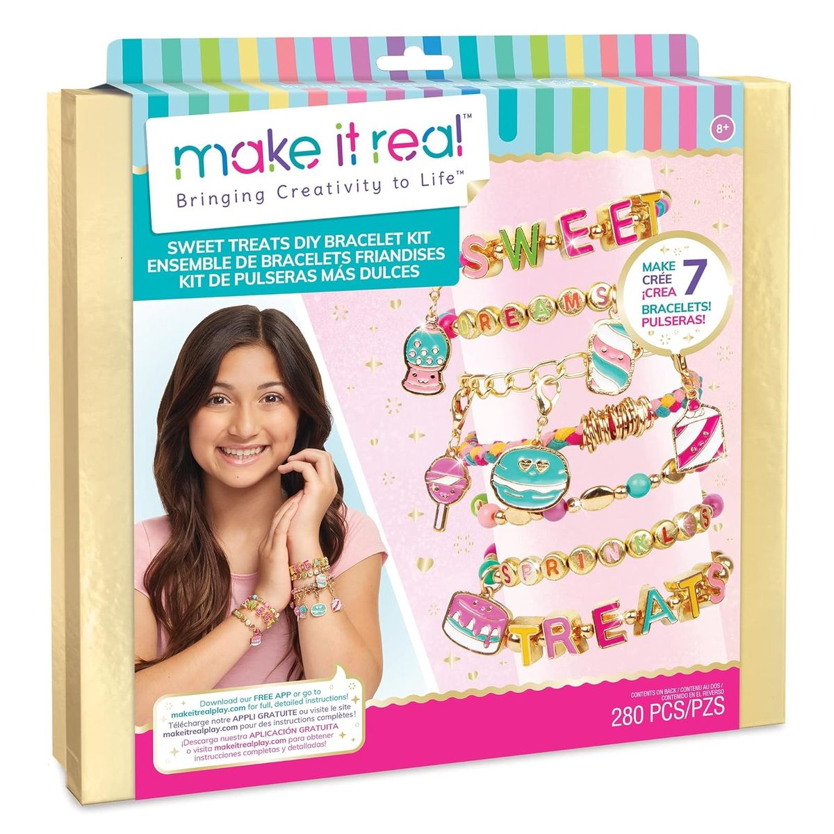 MAKE IT REAL - Set Crear Pulseras Sweet Treats Make It Real Juguete Niñas