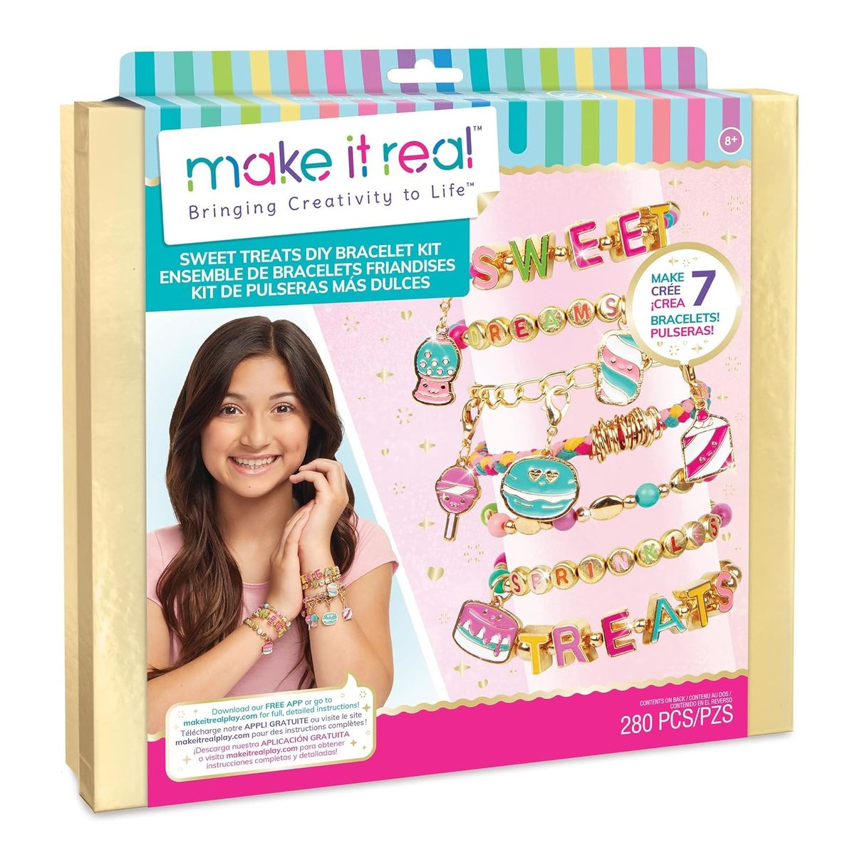 MAKE IT REAL - Set Crear Pulseras Sweet Treats Make It Real Juguete Niñas