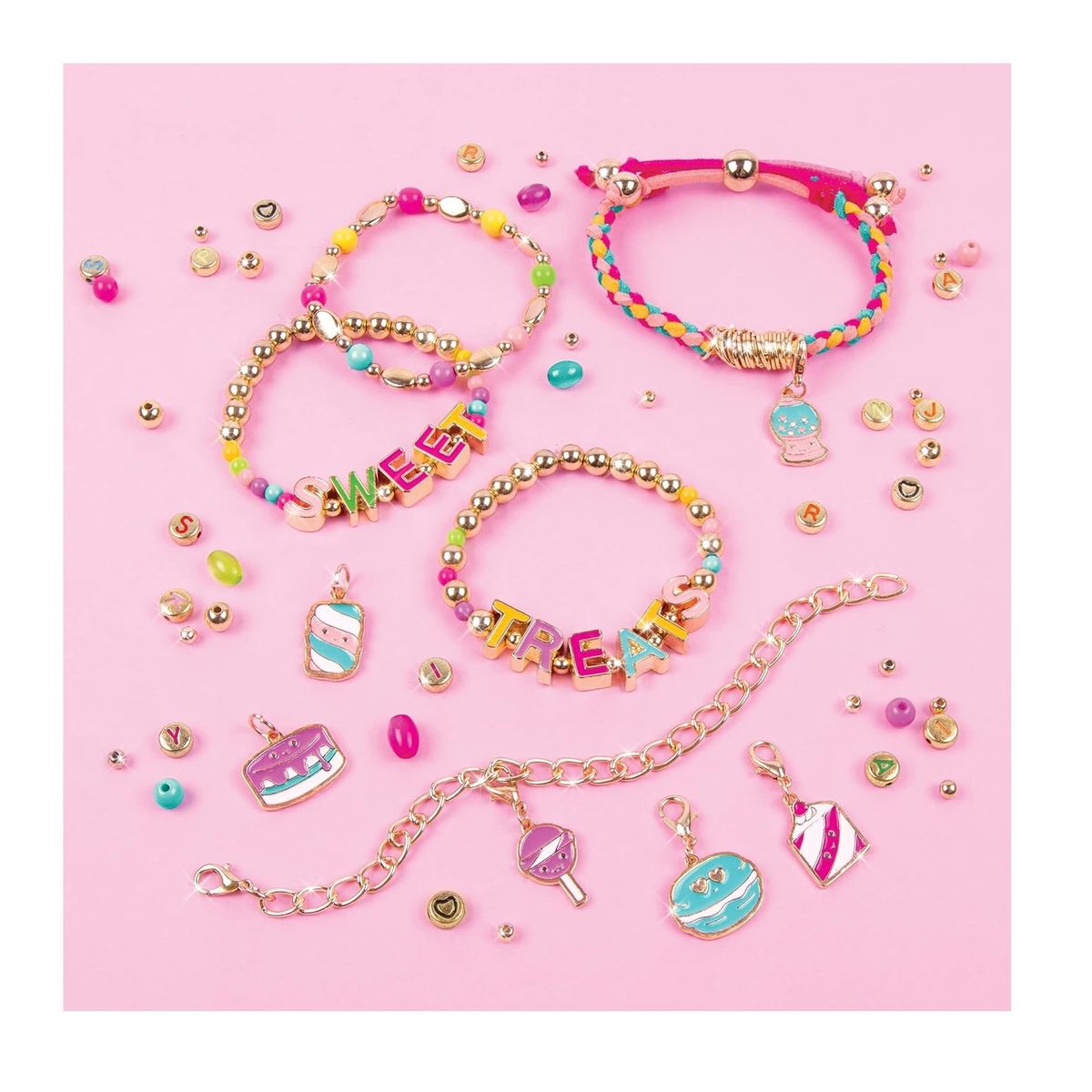 MAKE IT REAL - Set Crear Pulseras Sweet Treats Make It Real Juguete Niñas