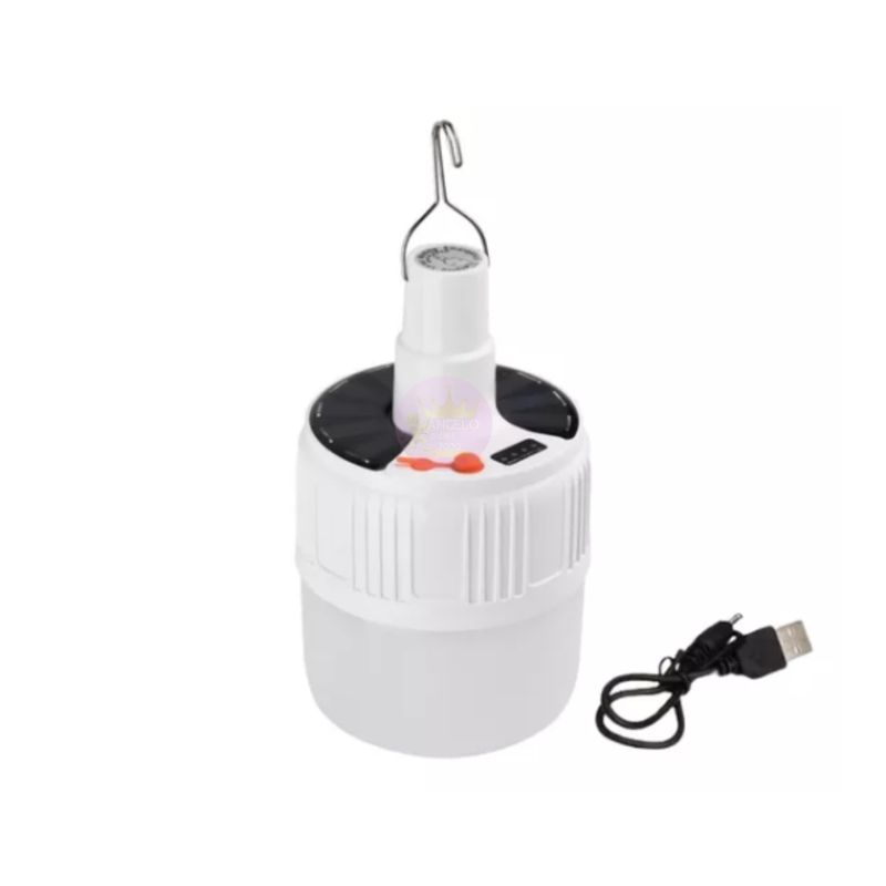 GENERICO - Lampara Recargable Luz Led Con Panel Para Recarga Solar