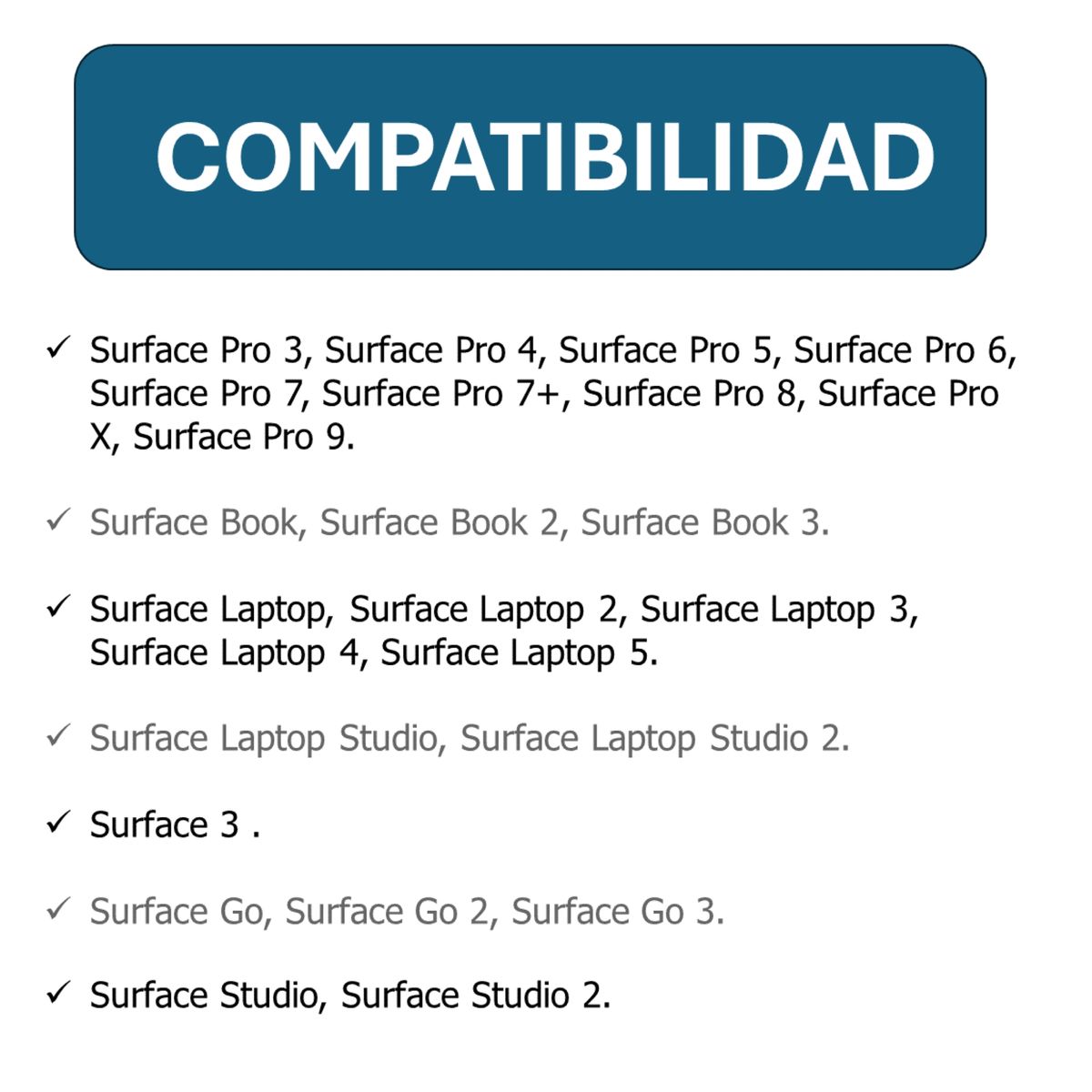 OEM - Para Surface Go Surface Pro Surface Laptop Studio - Lápiz