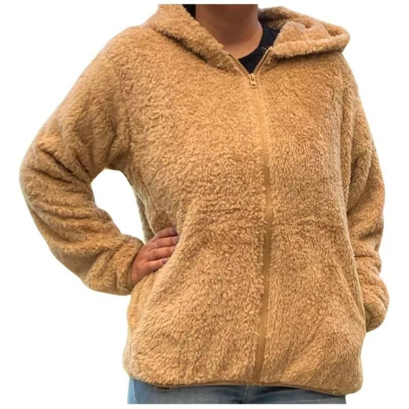 MPROPIA - Polerón Polar Corderito Peludo Mujer Invierno Colores 999