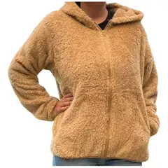 MPROPIA - Polerón Polar Corderito Peludo Mujer Invierno Colores 999