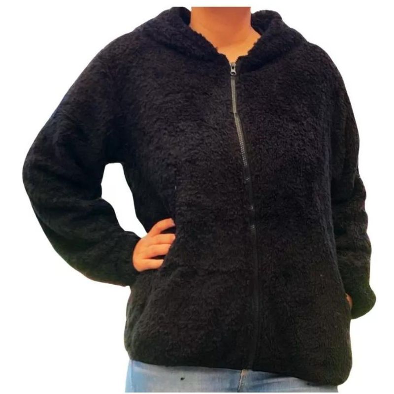 MPROPIA - Polerón Polar Corderito Peludo Mujer Invierno Colores 999