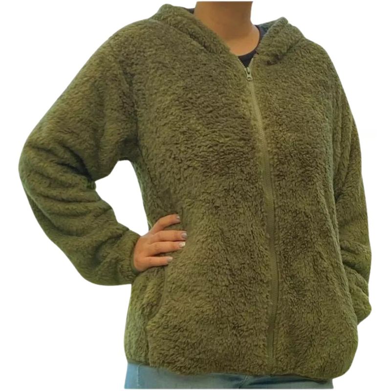 MPROPIA - Polerón Polar Corderito Peludo Mujer Invierno Colores 999
