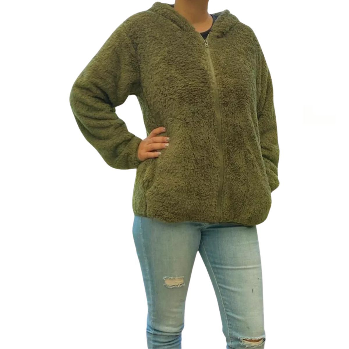 LOOK SHOP - Polerón Polar Corderito Peludo Mujer Invierno Colores 999