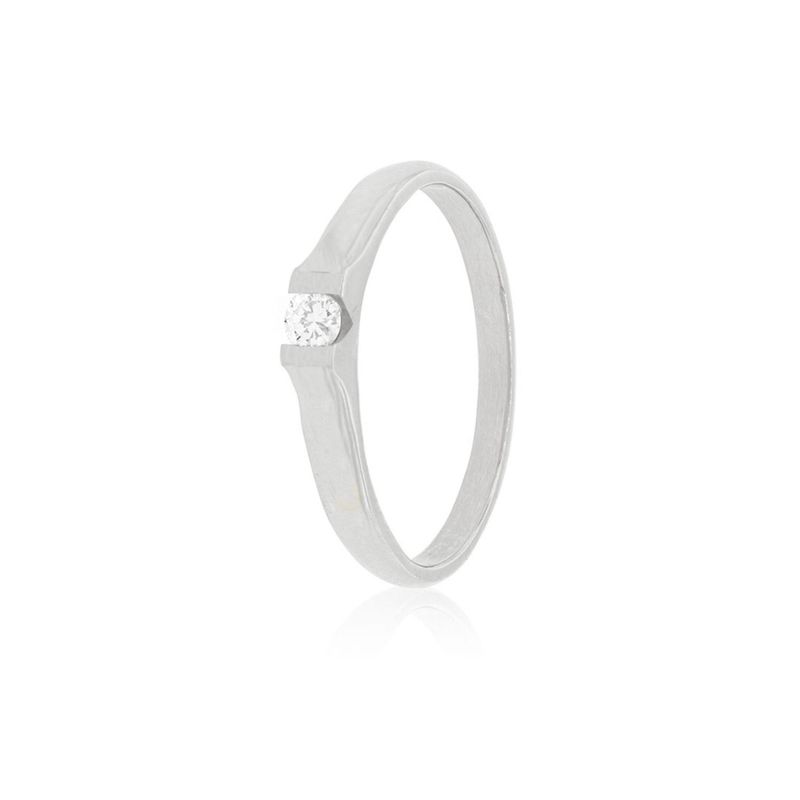 JB JOYAS BARON - Anillo Compromiso Oro Blanco 18kt  Nantes 1x6ptos Diamante