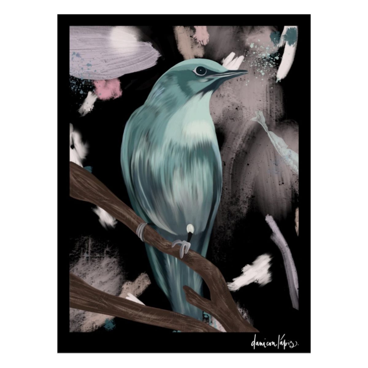 ARTE CONSENTIDO - Pintura por números Pájaros by Daniconlápiz 30×40 bastidor