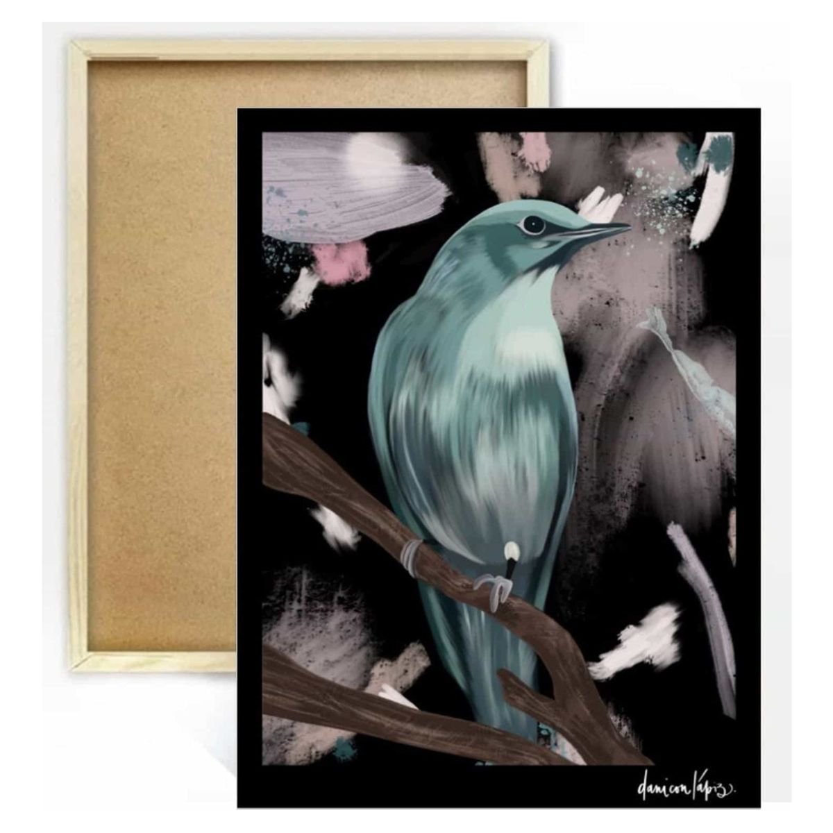 ARTE CONSENTIDO - Pintura por números Pájaros by Daniconlápiz 30×40 bastidor