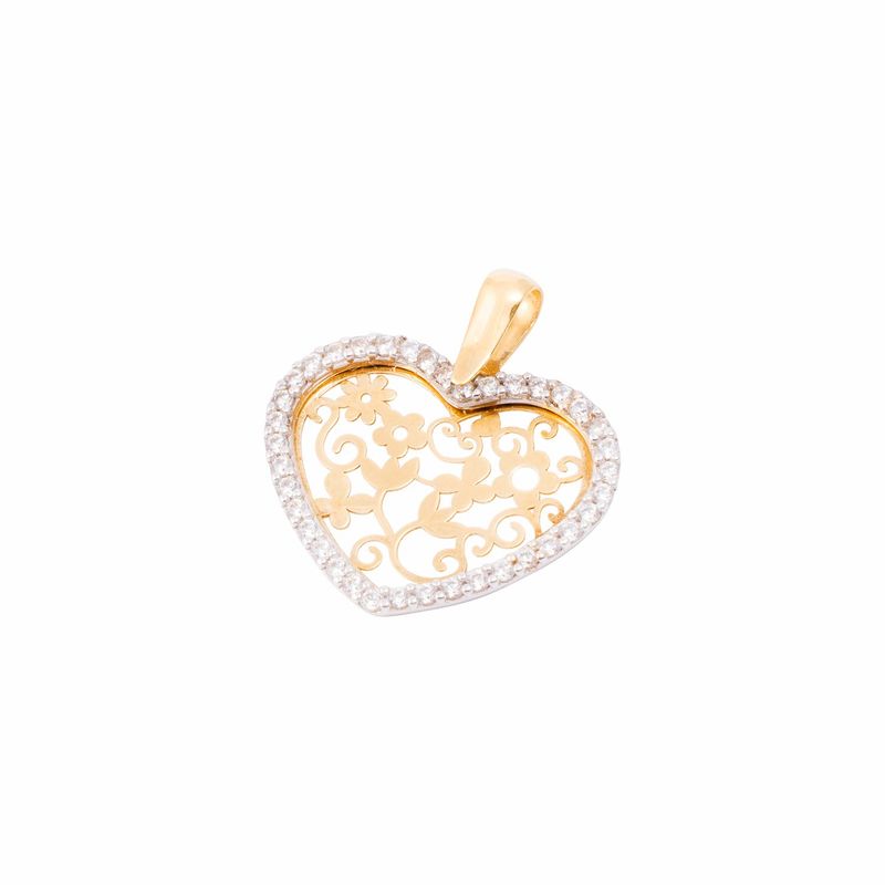 JB JOYAS BARON - Colgante de Oro 18kt Corazon Filigrama