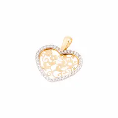 JB JOYAS BARON - Colgante de Oro 18kt Corazon Filigrama