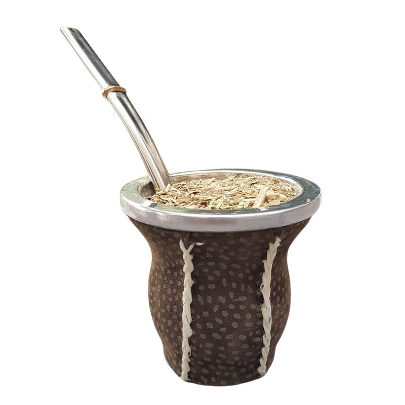 COSAS NUESTRAS - Mate Vidrio templado Eco Carpincho verde musgo