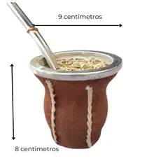 COSAS NUESTRAS - Mate Vidrio templado Eco Carpincho marron