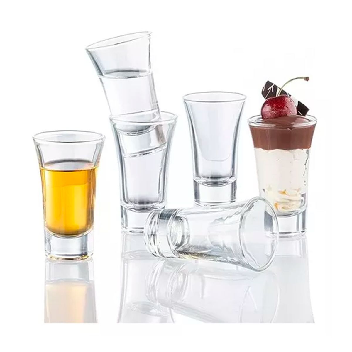 GENERICO - Set 6 Vasos Tequileros De Vidrio