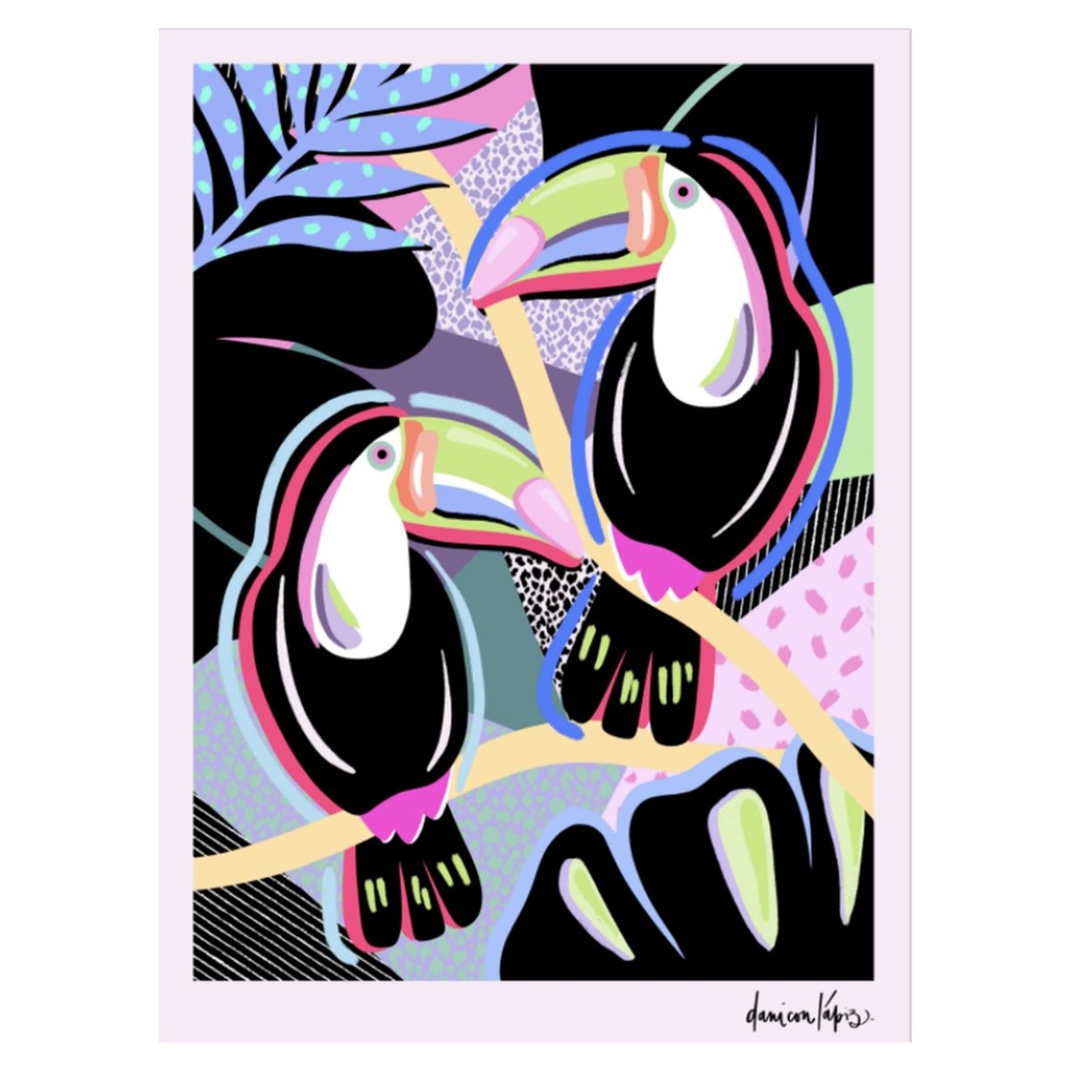 ARTE CONSENTIDO - Pintura con diamantes Tucanes by Daniconlápiz