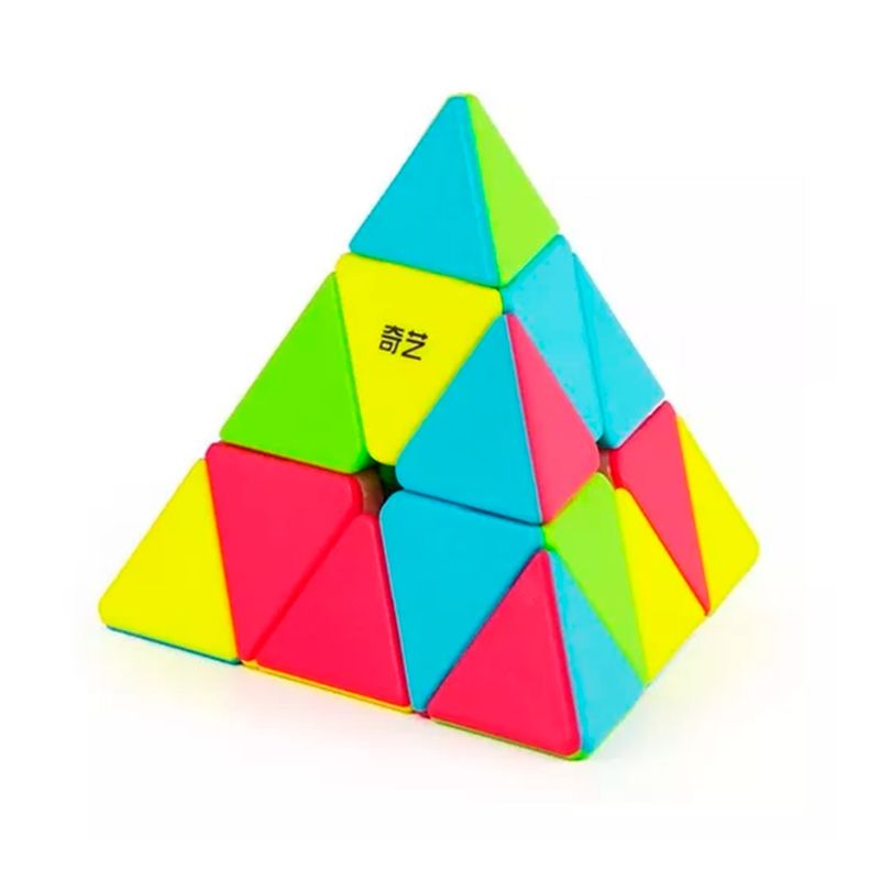 GENERICO - Cubo Magico Rubik Piramide 3x3 Colores Premiun