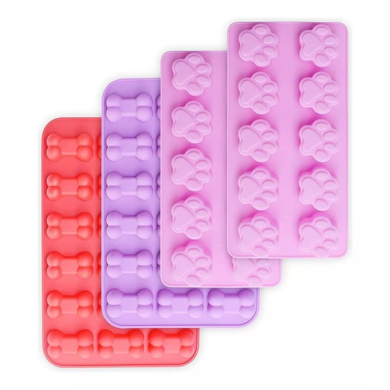 Pasteleria - 4 Molde Silicona Huesito Molde Patita Molde Pata Molde Hueso