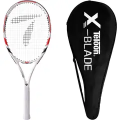 TELOON - Raqueta Tenis Adulto Aluminio Color Blanco-Rojo