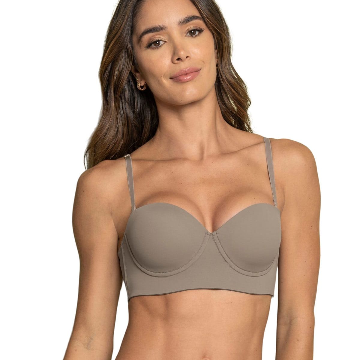 LEONISA - Sostén balconet de realce medio 71318 Marrón