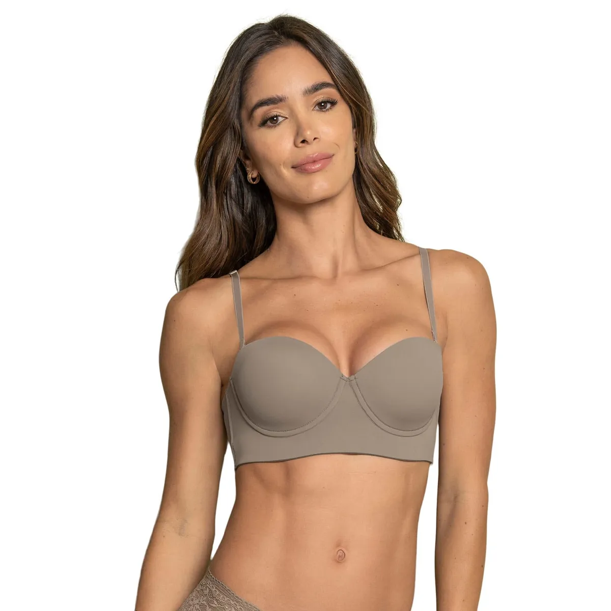 LEONISA - Sostén balconet de realce medio 71318 Marrón