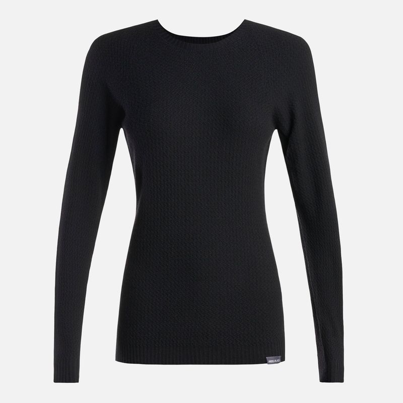 LIPPI - Primera capa Mujer  Skintec 3000 Seamless Top Negro Lippi