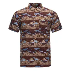 HAKA HONU - Camisa Hombre Anameizon Burdeo