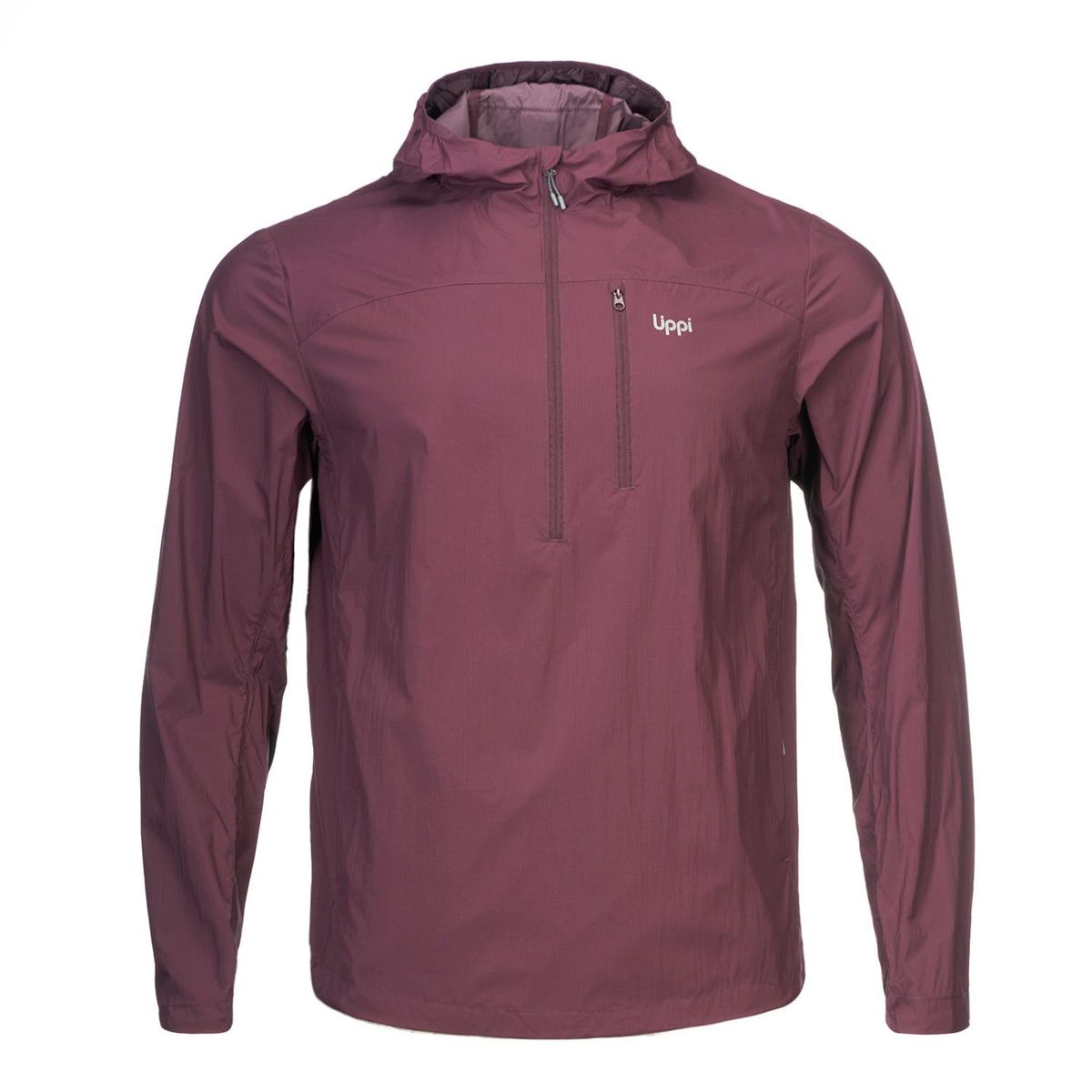 LIPPI - Chaqueta Hombre Spry WindBreaker 14 Zip Hoody Jacket Vino Lippi