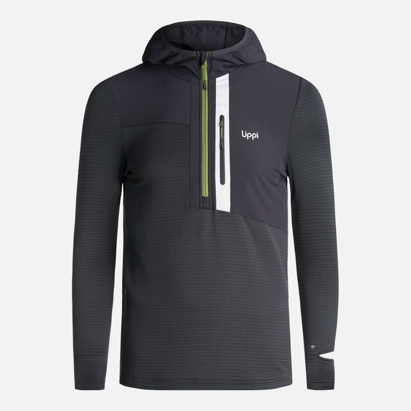 LIPPI - Poleron Teen Boy Karova 1/4 Zip Hoody Negro Lippi