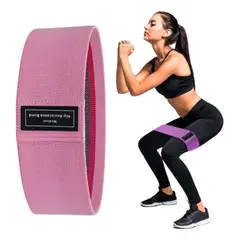 GENERICO - Banda De Tela Piernas Y Glúteos Rosado 37 Cm + Bolso Negro