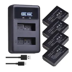 GENERICO - 4 BATERÍAS LP-E12 + CARGADOR DOBLE LC-E12 ALTERNATIVO CANON