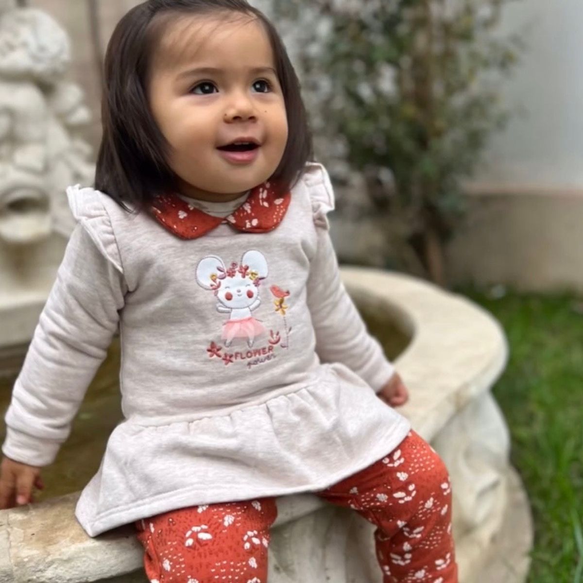 TEDMIMAK - Buzo de bebe niña 2 piezas con diseño de Ratoncita Bailarina