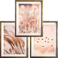 PAPEL ILUSTRADO - Set 3 Romance 50x70 Marco Dorado