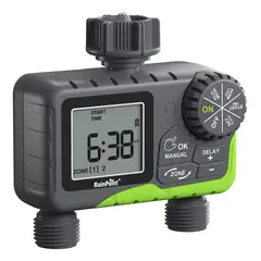 RAINPOINT - Programador Riego Automatico Controlador Digital 2 Zonas