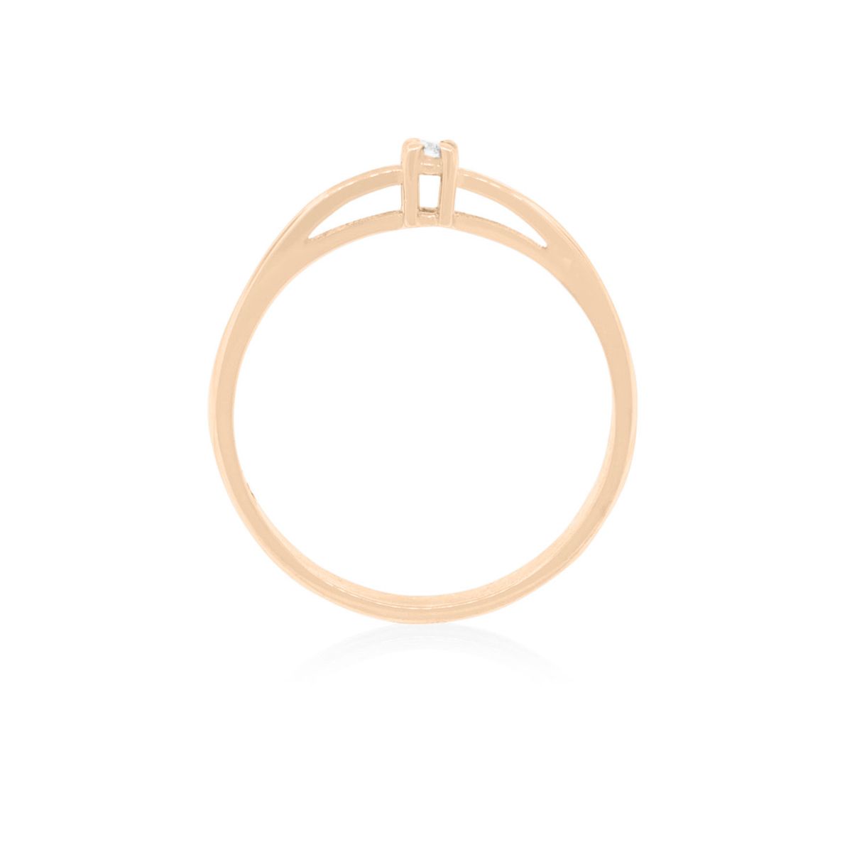 JB JOYAS BARON - Anillo Compromiso Oro Rosado 18kt  Mónaco 1x12ptos Diamante