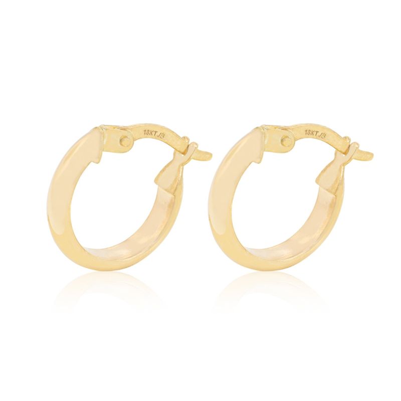 JB JOYAS BARON - Aros de Oro 18kt Argollas Satinado 1990
