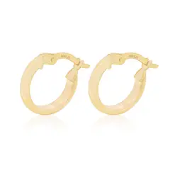 JB JOYAS BARON - Aros de Oro 18kt Argollas Satinado 1990