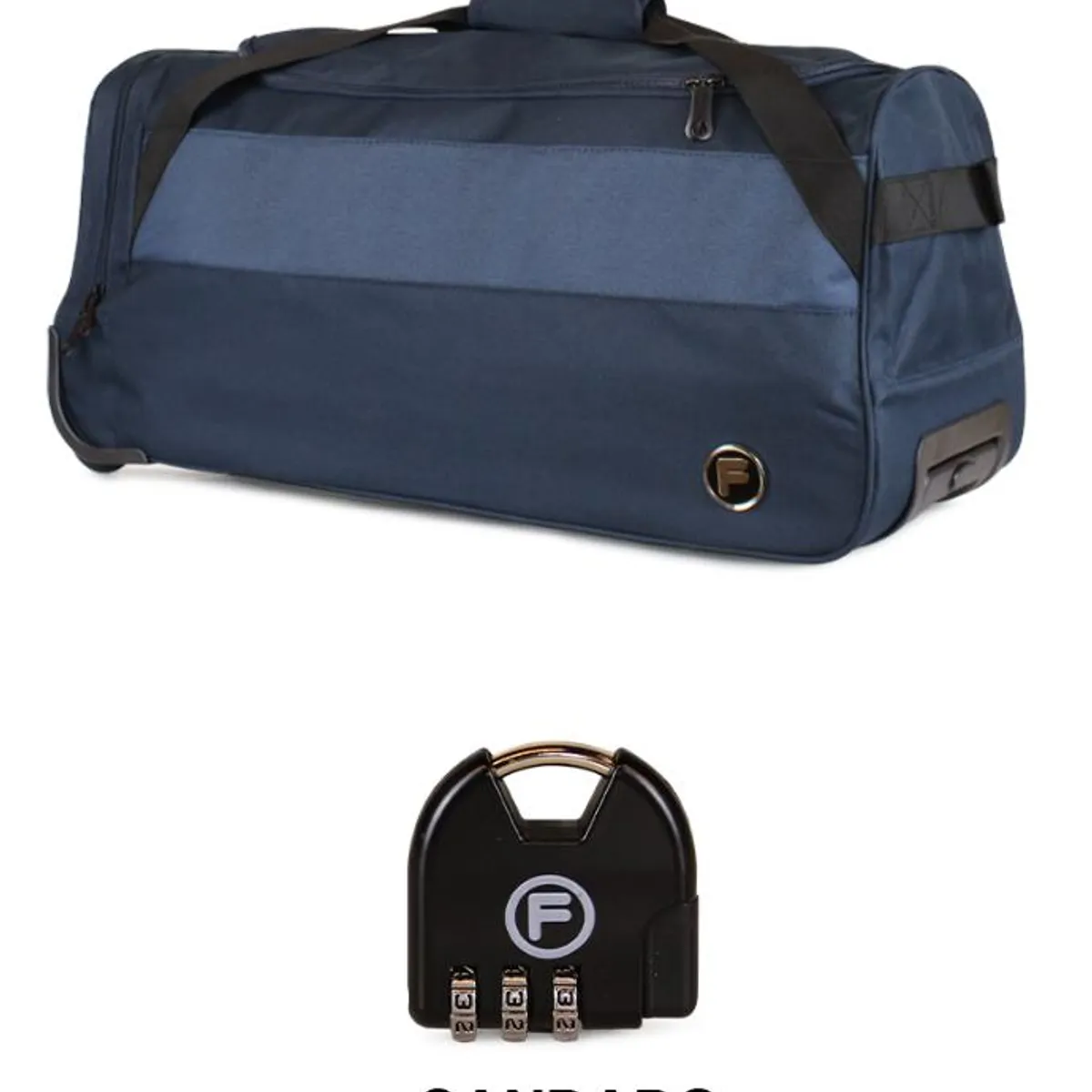 F LA MALETA DE CHILE - Bolso de viaje Kross M 89 lts azul + Candado F la Maleta de Chile