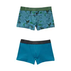 LEO - Paquete X 2 Bóxers en Algodón Para Niños 33155X2 Azul / Estampado