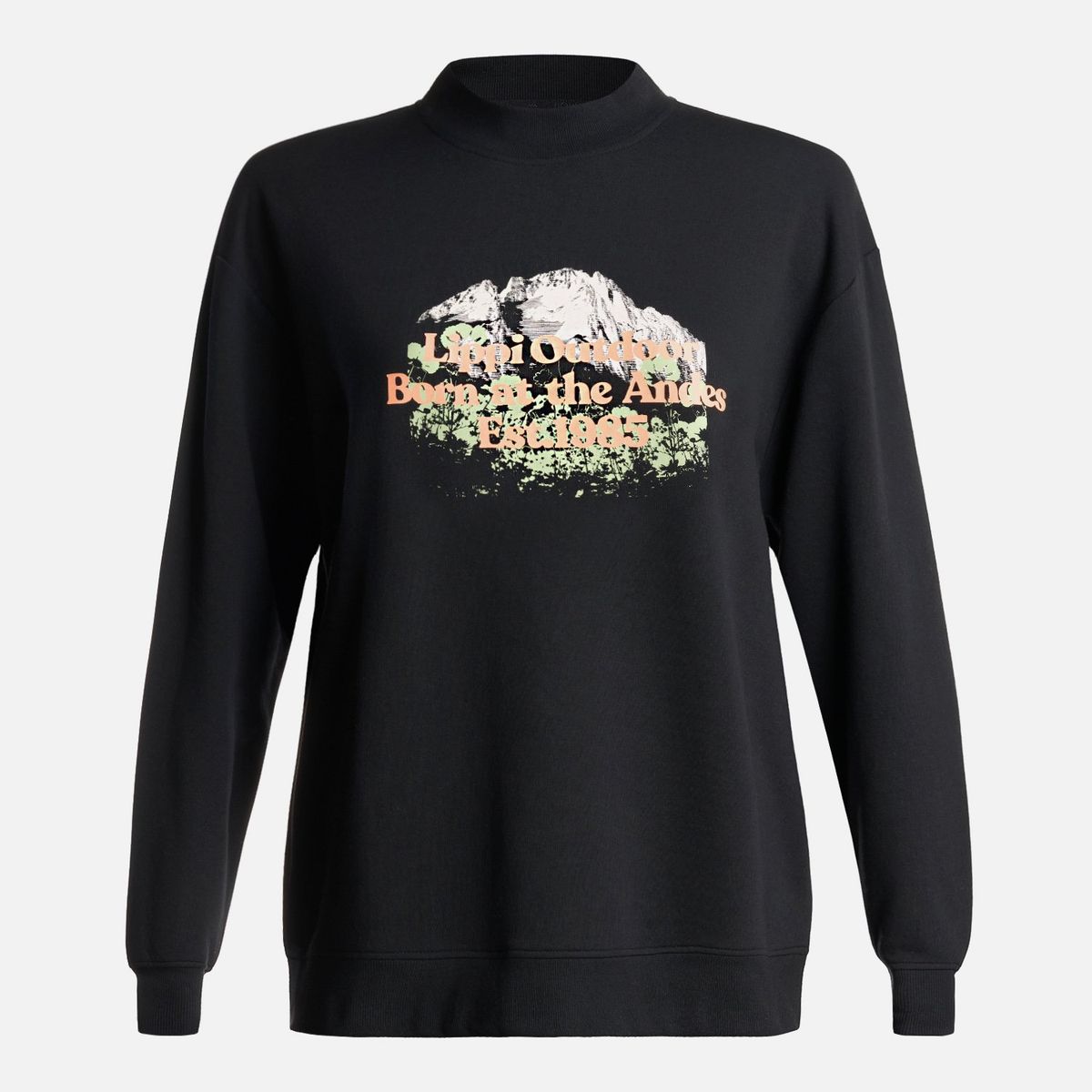 LIPPI - Poleron Mujer Insigne Crewneck Sweatshirt Front Print Negro Lippi