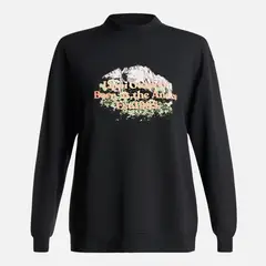 LIPPI - Poleron Mujer Insigne Crewneck Sweatshirt Front Print Negro