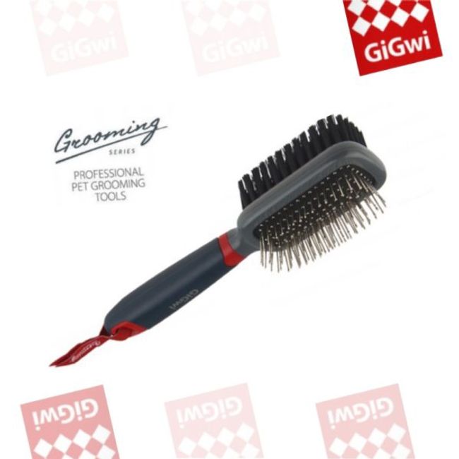 GIGWI - Cepillo Doble Gigwi Grooming Para Perros y Gatos
